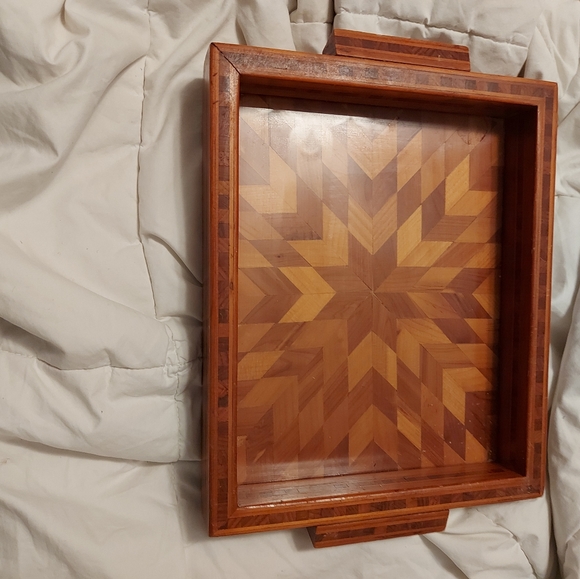 Other - Small Wooden tray  handmade bottom discolured  very nice  spot  for keys etc